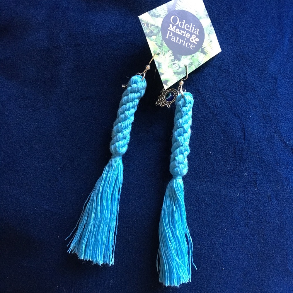 OMandP “Twisted Ocean” Macrame Earrings